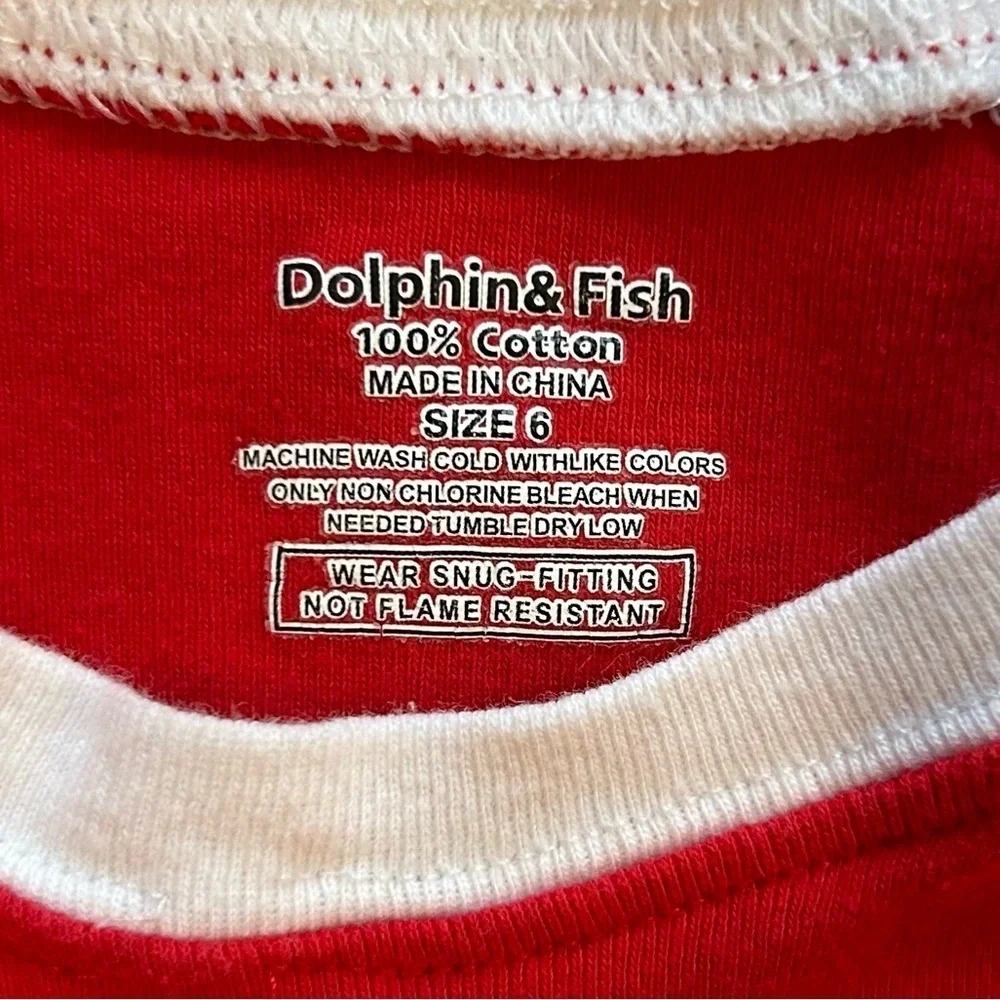 DOLPHIN & FISH Girls Reindeer Pajamas